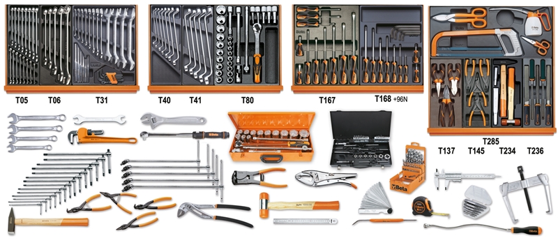 Assortment of 261 tools for industrial maintenance in ABS thermoformed trays category image