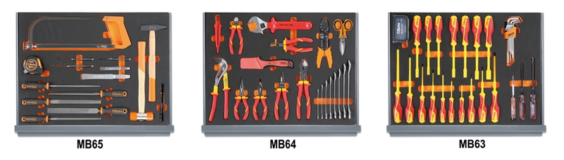 Assortment of 96 tools for electrotechnical maintenance in EVA foam trays category image