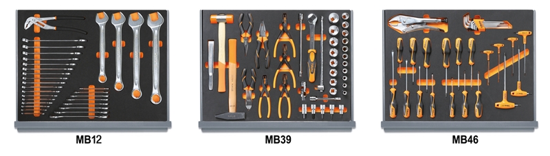 Assortment of 98 tools for car repairs in EVA foam trays category image