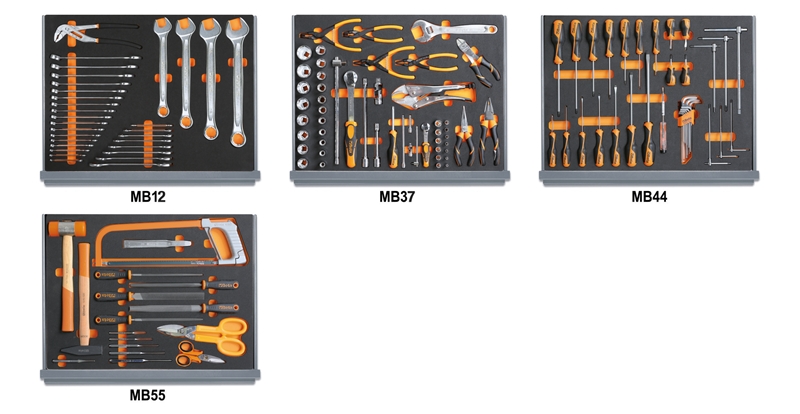 Assortment of 133 tools for industrial maintenance in EVA foam trays category image