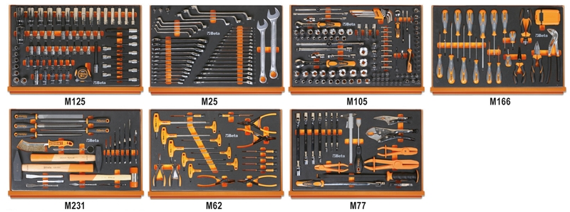 Assortment of 333 tools in soft foam trays category image