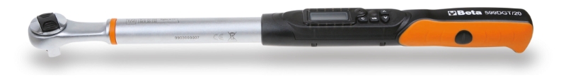 Electronic torque wrench, torque and angle readout, with reversible ratchet, right-hand (accuracy: ±2%) and left-hand (accuracy: ±3%) tightening category image