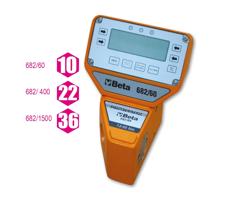 Electronic digital torque meter with transducer Dynatester 682 to be used either clockwise or anticlockwise Remarkable reading accuracy Supplied with serial output RS 232 for printers category image