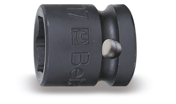 Hexagon impact sockets, 1/2" female drive, compact series, phosphatized