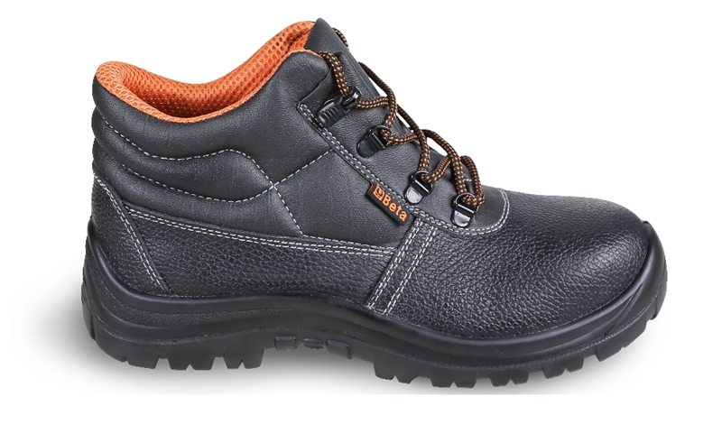 Leather ankle shoe, water-repellent, with quick opening system category image