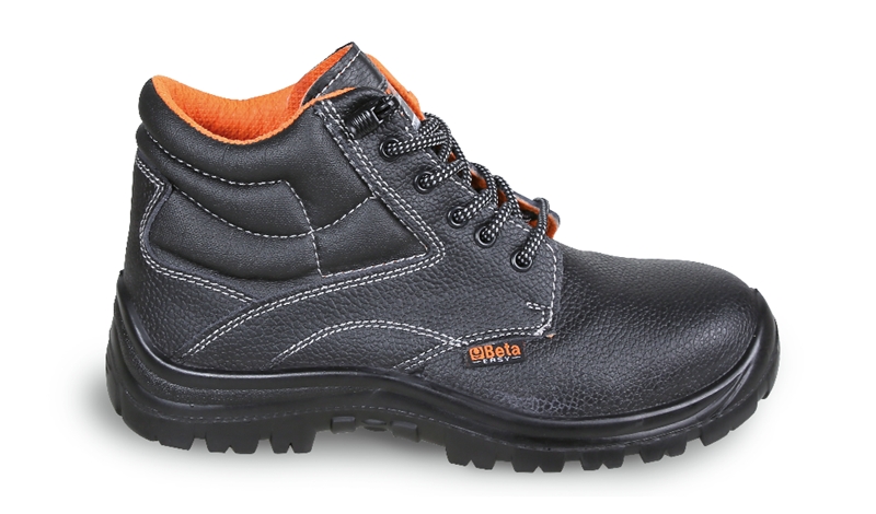 Leather ankle shoe, water-repellent, with quick opening system category image