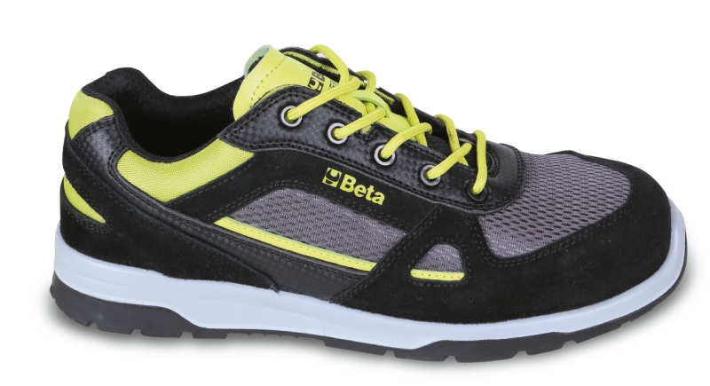 Suede shoe with nylon mesh and carbon inserts category image