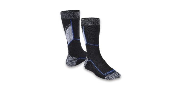 Ankle-length socks with breathable texture inserts