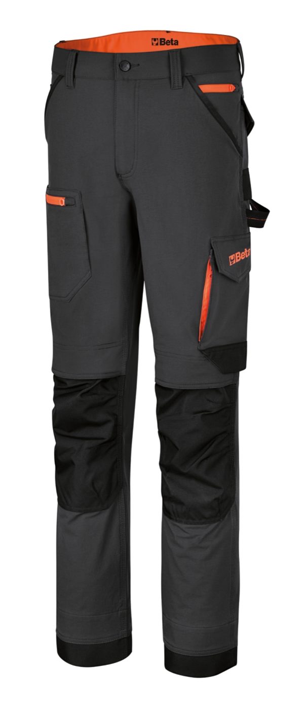 Stretch work trousers, multipocket style