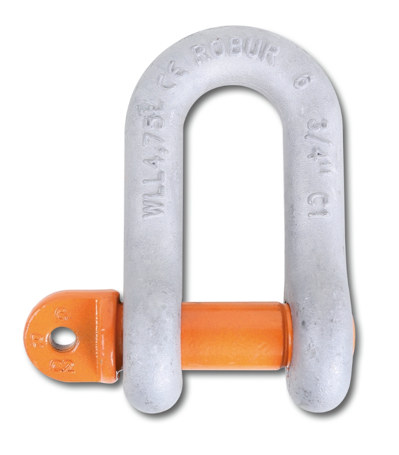 Straight shackles with screw collar pin, high-tensile alloy steel, GRADE 6, hot-dipped galvanized body category image
