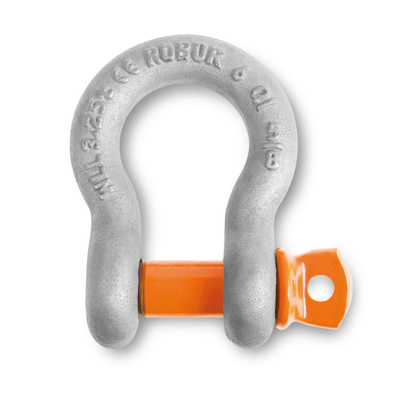 Bow shackles with screw collar pins, high-tensile alloy steel, GRADE 6, hot-dipped galvanized body category image