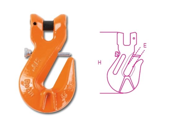 Clevis grab hooks with safety latch, high-tensile alloy steel - Image 2