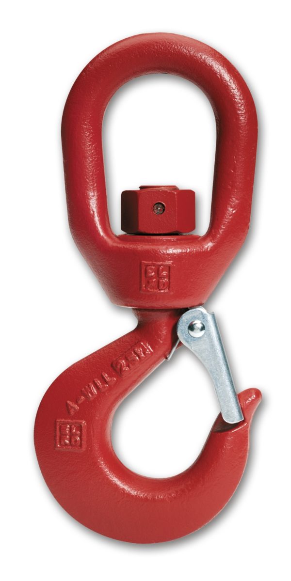 Swivel lifting hooks (not under load) carbon steel, painted