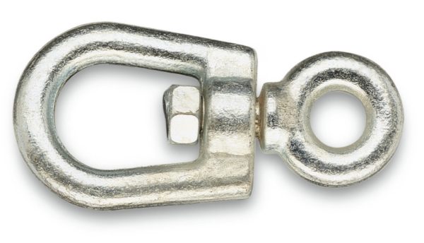 Eye and eye swivels, italian "Marche" type, carbon steel, galvanized