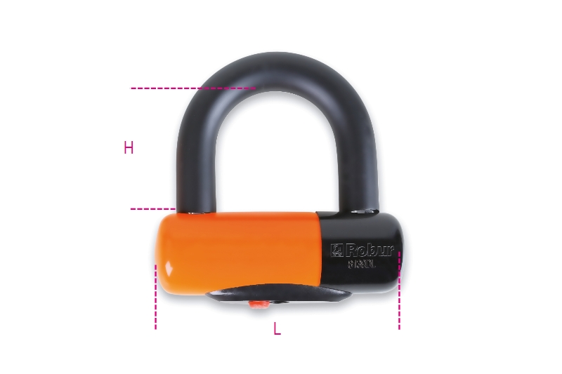 Motorcycle disc locks, made of hardened steel, shockproof PVC, blister-packed category image