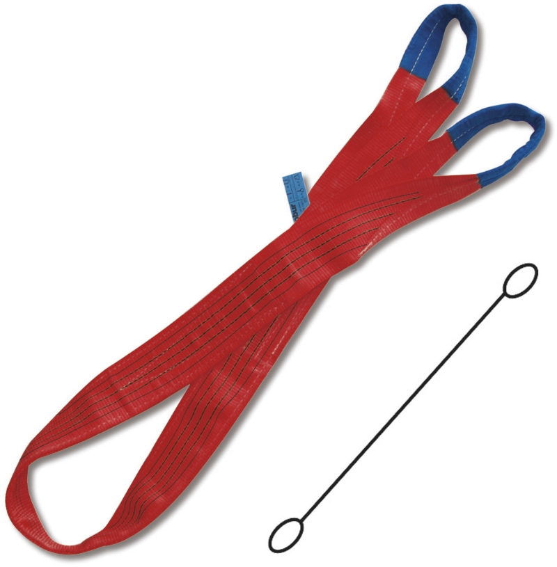 Lifting web slings, red 5t two layers with reinforced eyes high-tenacity polyester (PES) belt category image