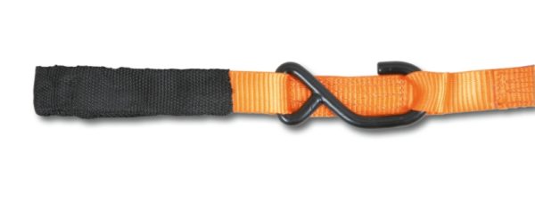 Ratchet tie downs with S-hooks and Eyes, LC 400 kg high-tenacity polyester (PES) strap - Image 2