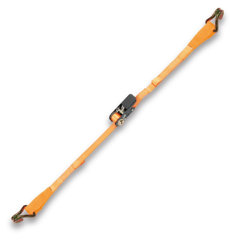 Ratchet tie downs with single hooks, LC 400 kg, high-tenacity polyester belt (PES) category image