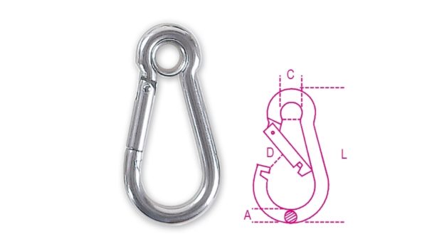 Ring carabine hooks AISI 316 - Image 2