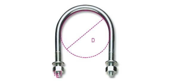 U bolts for pipes, light type, galvanized - Image 2