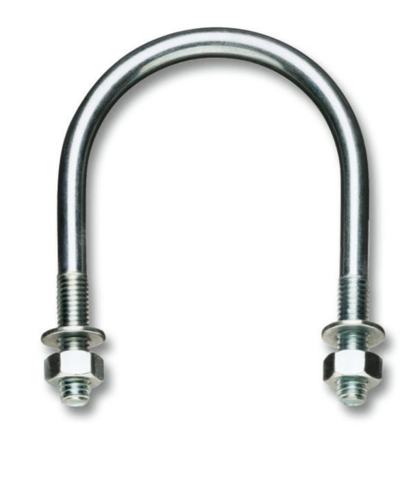 U bolts for pipes, heavy type, galvanized