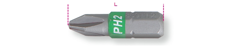 Bits for cross head Phillips® screws, coloured category image