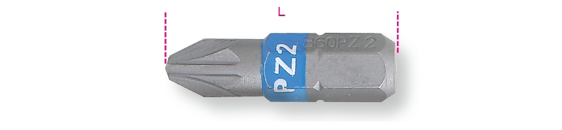 Bits for cross head Pozidriv® – Supadriv® screws, coloured category image