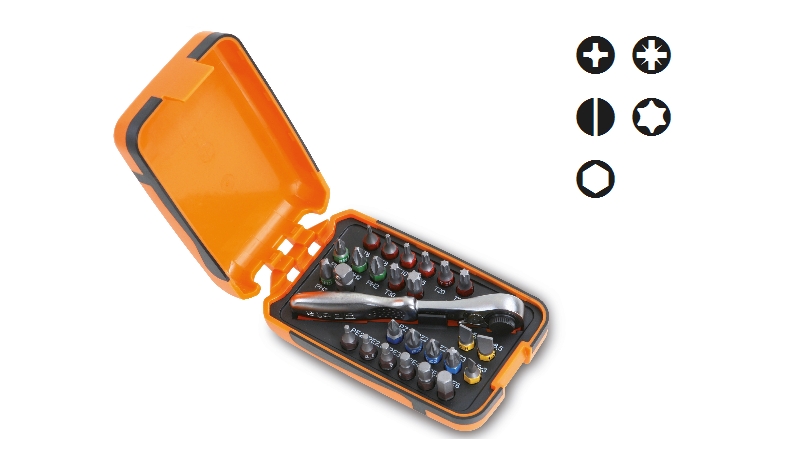 25 bits,1 connector and 1 reversible ratchet in plastic case category image