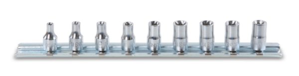 Set of sockets, 1/4" female drive, chrome-plated