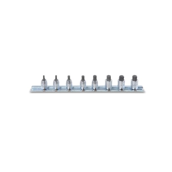 Set of socket drivers for hexagon screws, 1/4" female drive, chrome-plated - Image 2