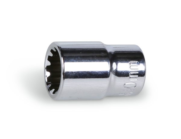 Gear lock hand sockets, 1/4" female drive, chrome-plated