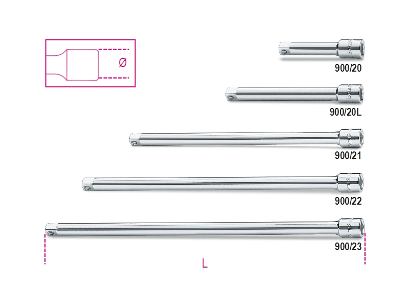 1/4” female and male drive extension bars category image