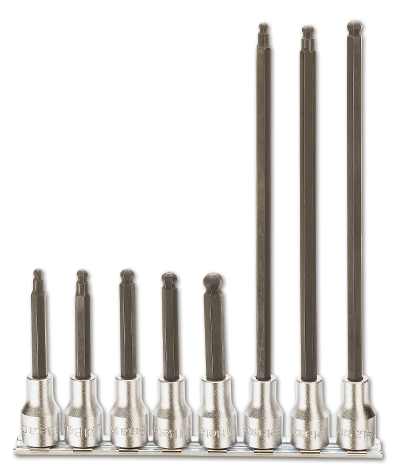 Set of 8 ball head socket drivers for hexagon screws (item 920BP) on support category image