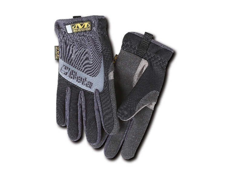 Work gloves, with stretch-elastic cuffs, reinforced thumbs and index fingers, made from touchscreen capable synthetic leather category image