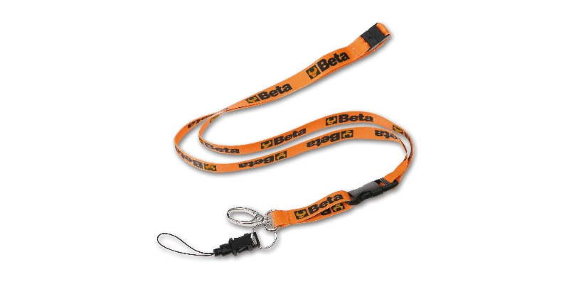 Badge holder, polyester, with metal clip and mobile phone string category image