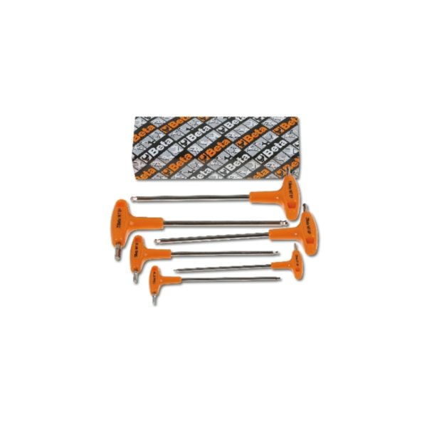 Set of ball head offset hexagon key wrenches, with high torque handles, chrome-plated - Image 2