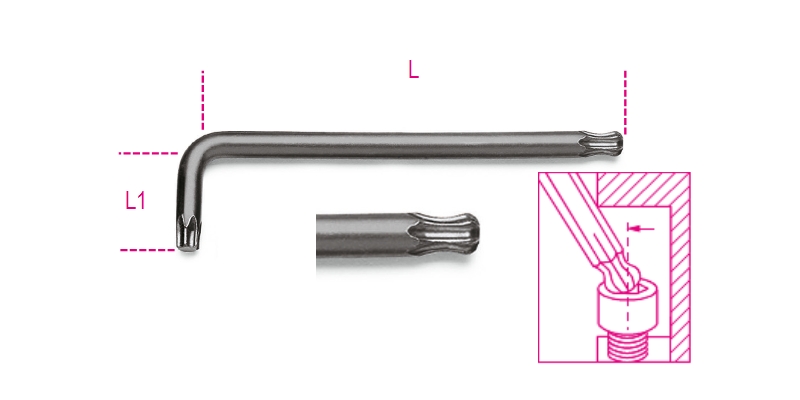 Ball head offset key wrenches, for Torx® head screws category image