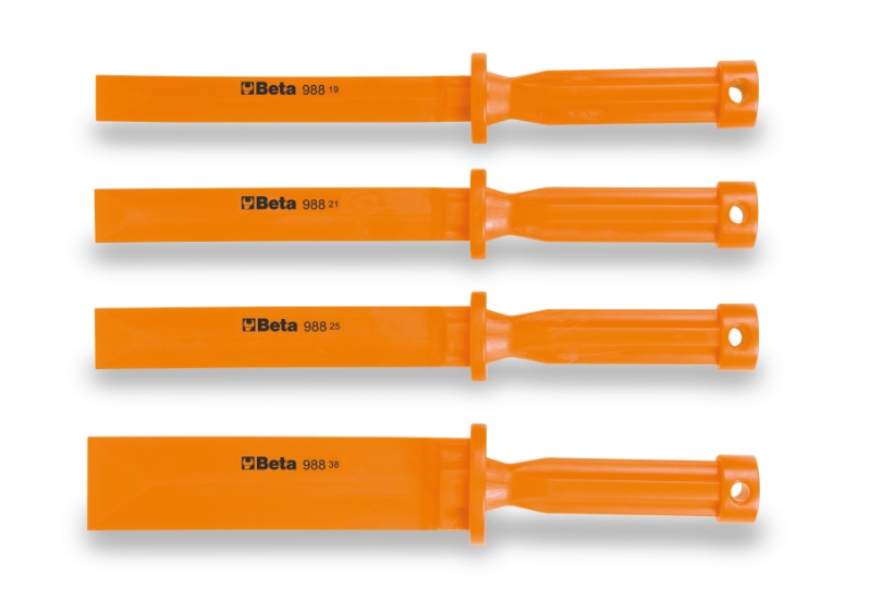 Set of 4 scratchproof plastic flat chisels category image