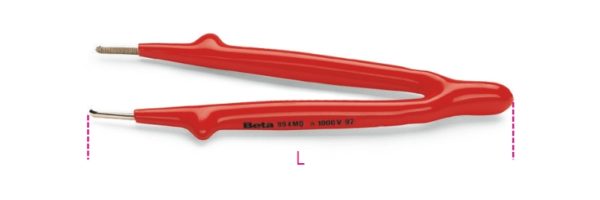 Straight knurled point spring tweezers