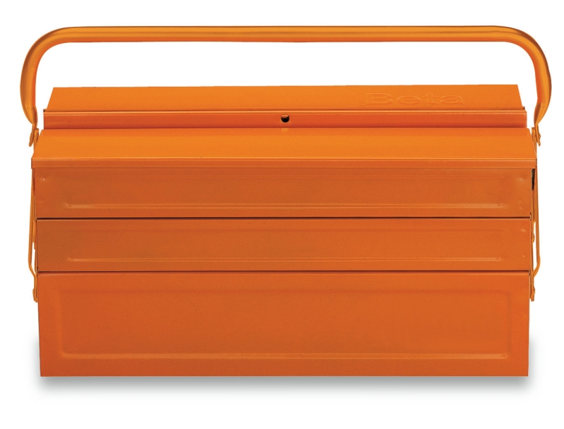 Five-section cantilever tool box, made from sheet metal with assortments category image
