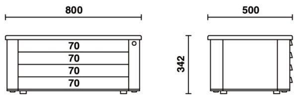 Portable tool chest with four drawers - Image 6