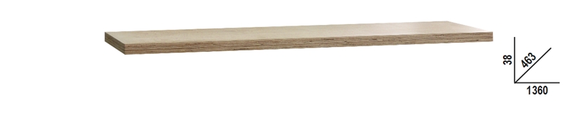 Multi-ply wood worktop, 1360×463 mm,  for workbench, for workshop equipment combination C45PRO category image