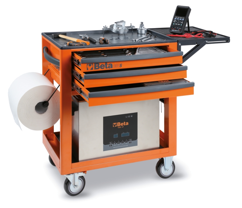 Service tool trolley with 3 drawers Beta Tools UK