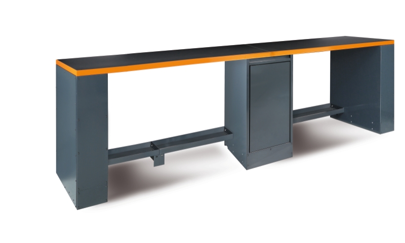 Double 4-m-long workbench with central leg category image