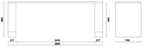2.8-m-long workbench, for workshop equipment combination RSC55 - Image 4