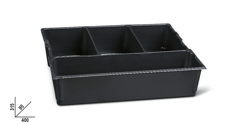 Thermoformed tote tray, 4-compartment, for tool cases C99V1 and C99V3/2C category image