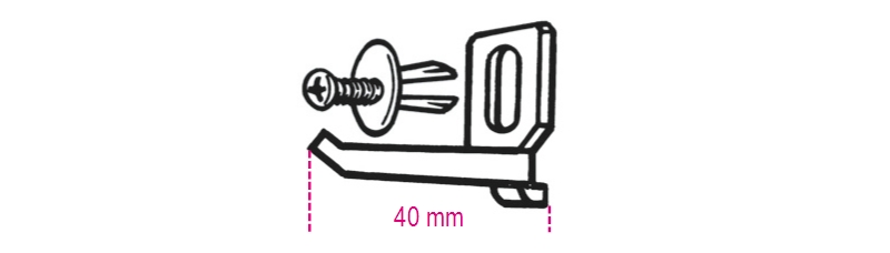 Kit of 40-mm GPS hooks with screws VE1 category image