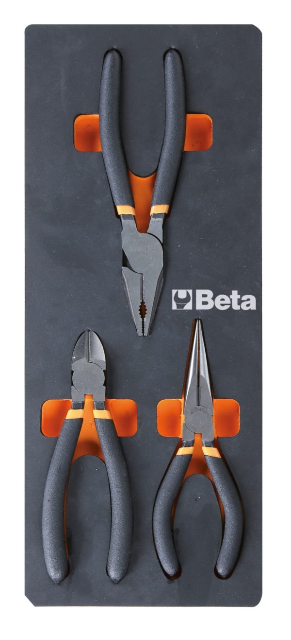 Soft foam tray with pliers and nippers