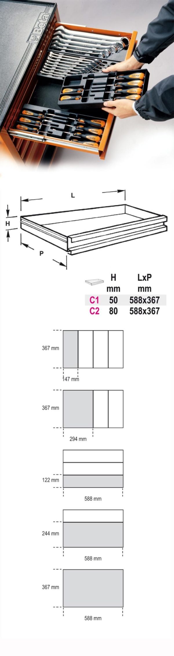 Thermoformed tray T80, empty - Image 2