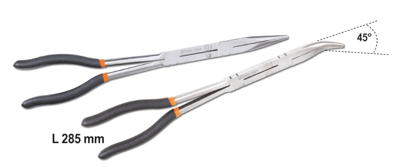Set of 2 extra-long, knurled double swivel nose pliers category image
